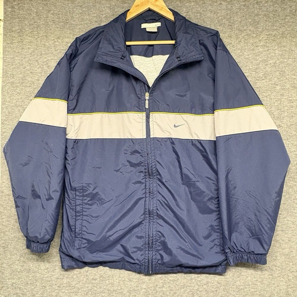 Vintage Y2K Nike Tracksuit Set Jacket & Pants Swoosh Navy Blue Size Large